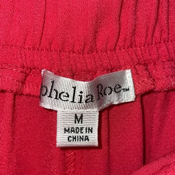 Ophelia Roe Coral Paperbag Lightweight Beach Pant Medium - Picture 4 of 6